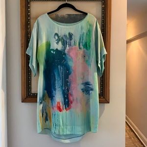 Maeve X Anthropologie Tie Dye Blouse Dress